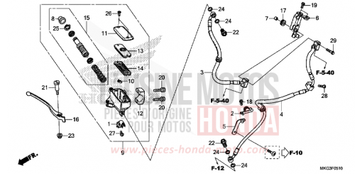 HAUPTBREMSZYLINDER, VORNE ZYLINDER CMX500AK de 2019